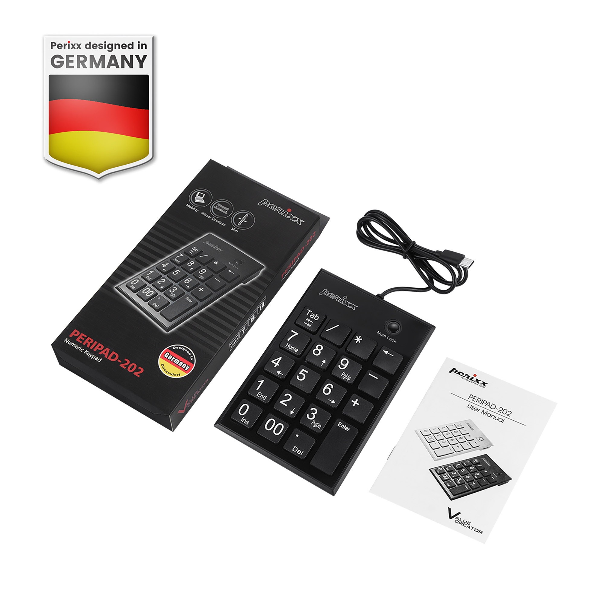 InLine 57161I keyboard Universal USB No Black – image 2
