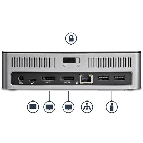 StarTech.com Dual-Monitor USB-C Dock for Windows - 2.5” SATA SSD/HDD Bay – image 5