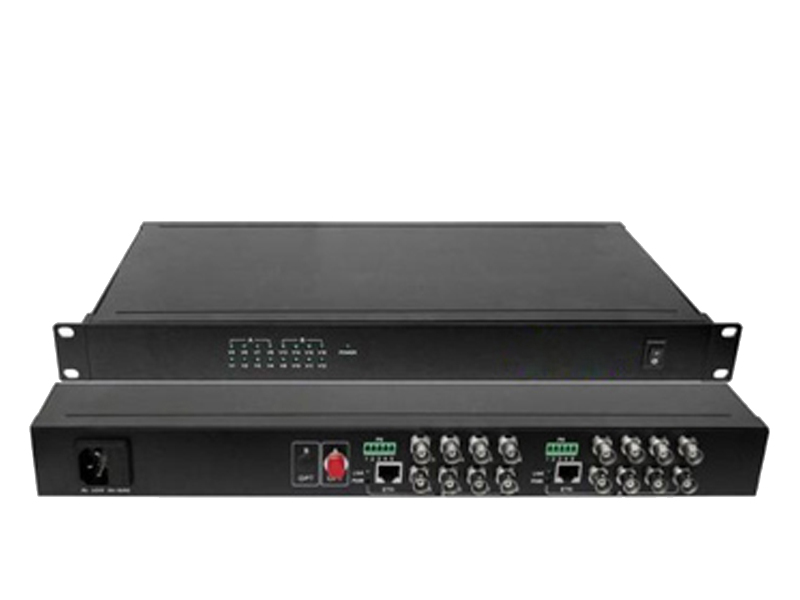 LevelOne 16-Channel BNC over Fiber Extender Kit, 20km, Rack-Mount – image 1