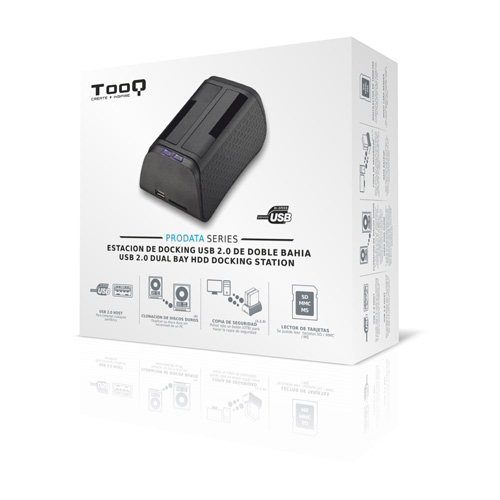 TooQ TQDS-702BG storage drive docking station Black – image 2