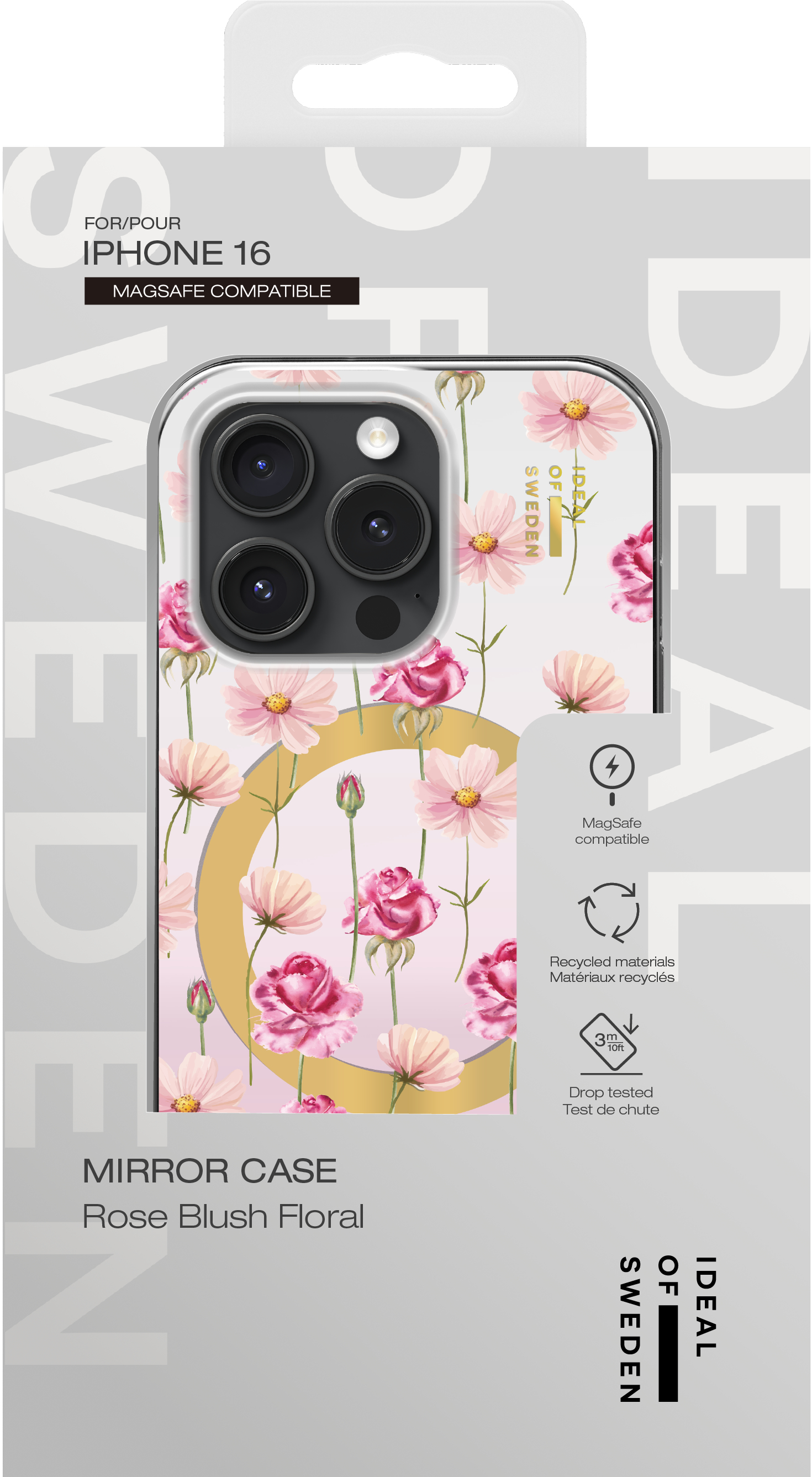 iDeal of Sweden Mirror Case MagSafe iPhone 16 Rose Blush Floral – image 4