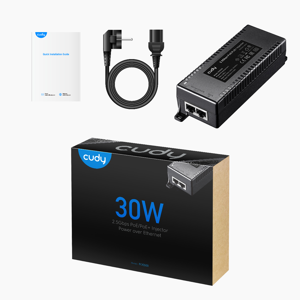 Cudy POE500 PoE adapter 2.5 Gigabit Ethernet, Gigabit Ethernet – image 3