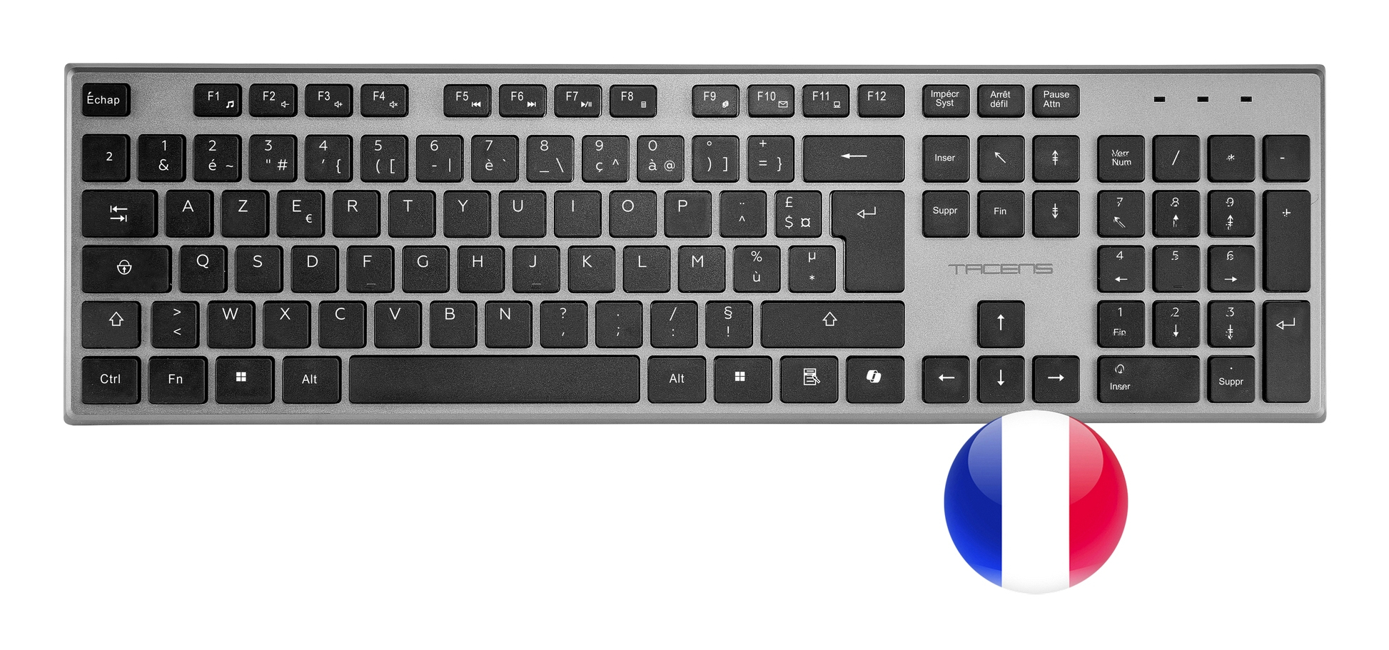 Tacens 6ZENITHFR keyboard Mouse included Home/Office RF Wireless AZERTY French Grey – image 4
