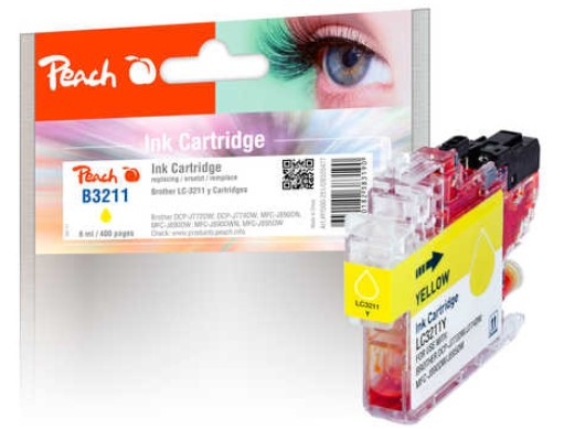 Peach Ink Cartridge yellow, compatible with Brother LC-3211Y