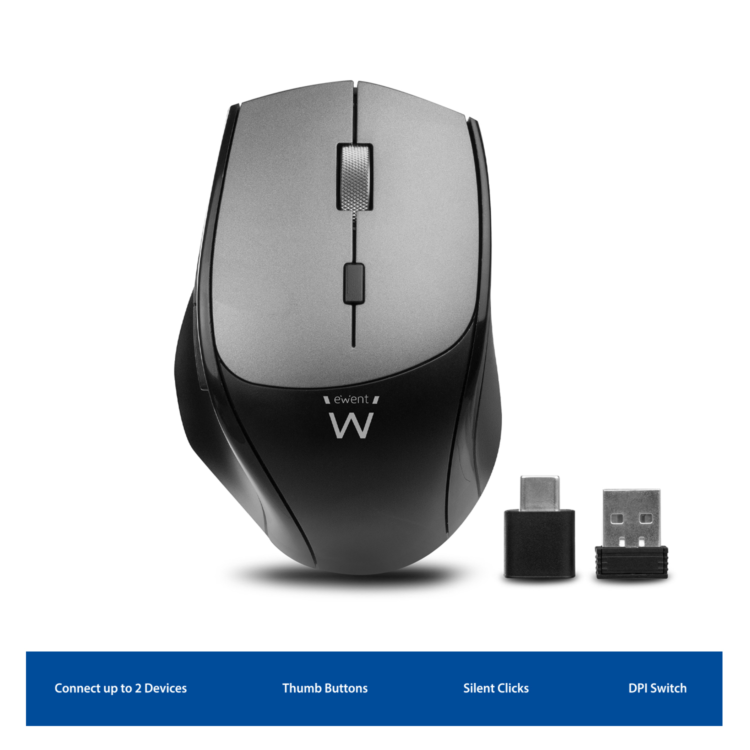 Ewent EW3245 mouse Office Right-hand RF Wireless Optical 2400 DPI – image 2