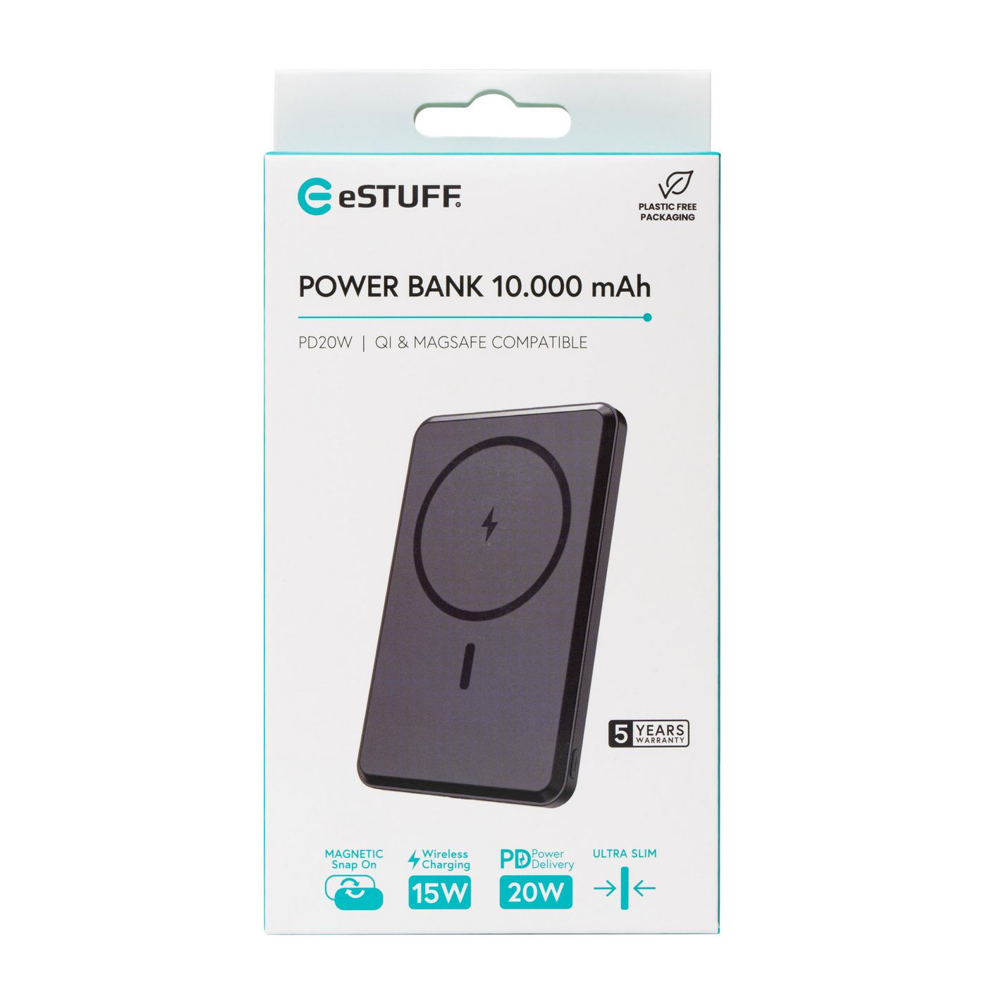 eSTUFF ES641101 power bank Wireless charging Black – image 2
