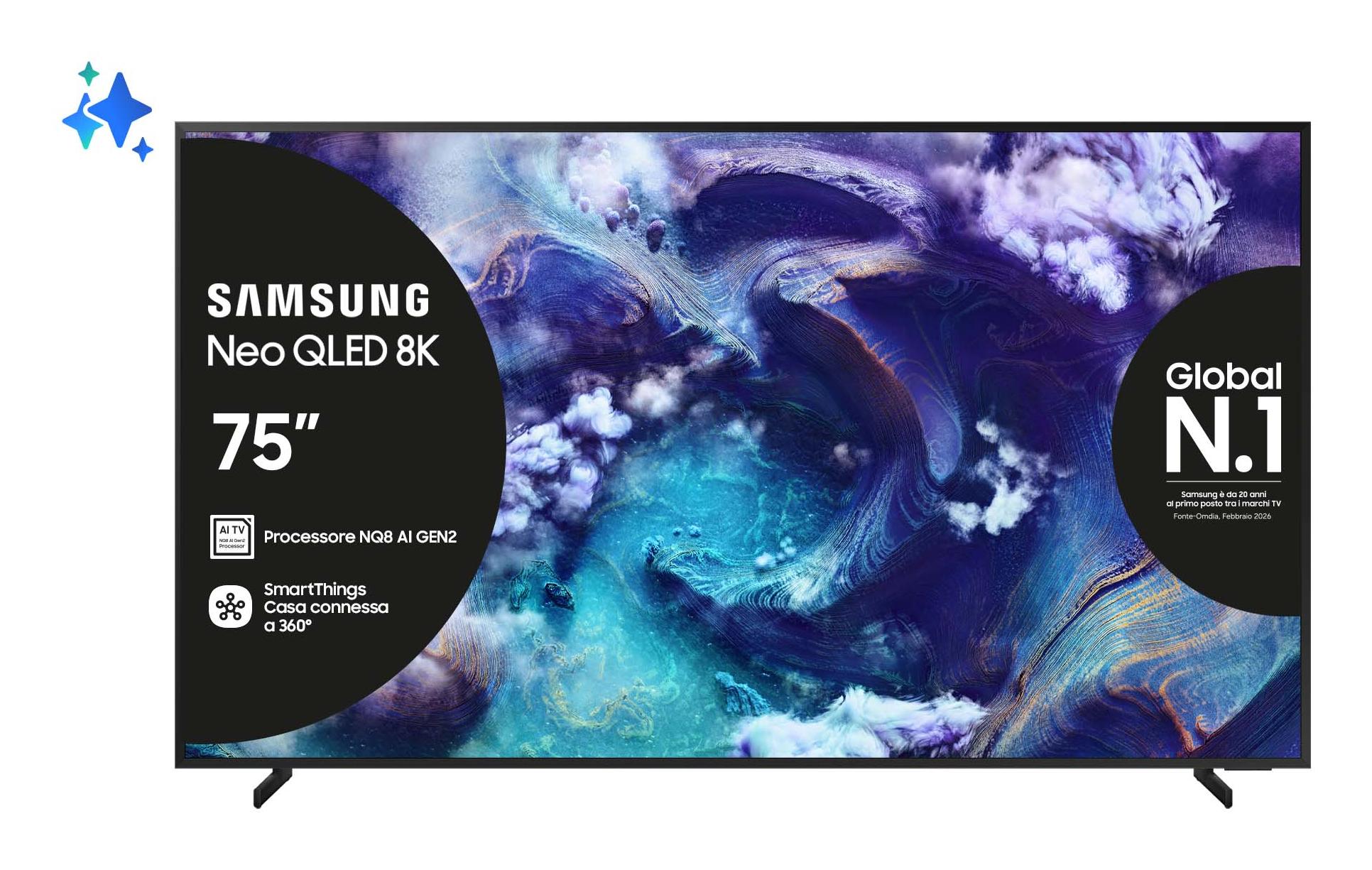 Samsung Smart TV 75 QE75QN900FTXZT Neo QLED 8K 2025 Nero — photo 1