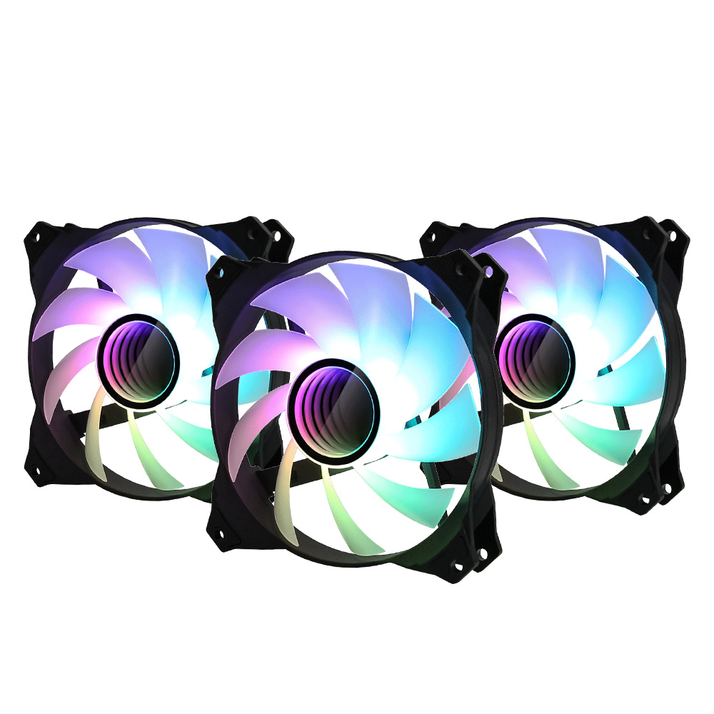 Zalman ZM-IF120 3pack+ ZM-4PALC controller 120mm Milky White aRGB Fan infinity effect – image 1