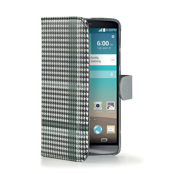 Celly PDPAGEG3BK mobile phone case Wallet case Black, White