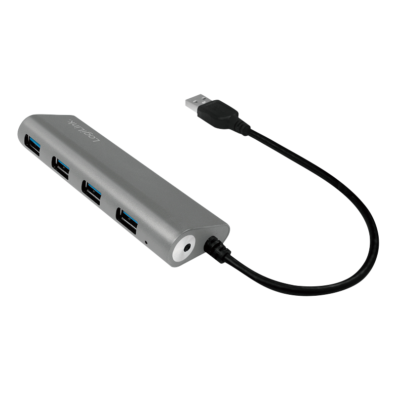 LogiLink UA0307 interface hub USB 3.2 Gen 1 (3.1 Gen 1) Type-A 5000 Mbit/s Aluminium – image 4