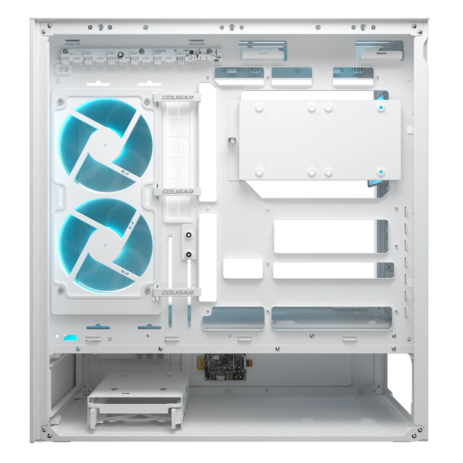 COUGAR Midi Tower Case, CFV235 Vision, ARGB, LCD Display, Glass, White – image 7