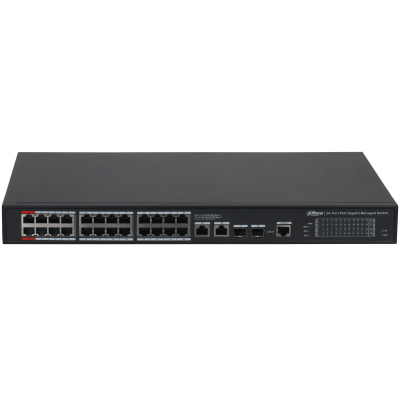 Dahua Technology S4228-24GT-360 Managed L2 Gigabit Ethernet (10/100/1000) Power over Ethernet (PoE) Black, Silver – image 2