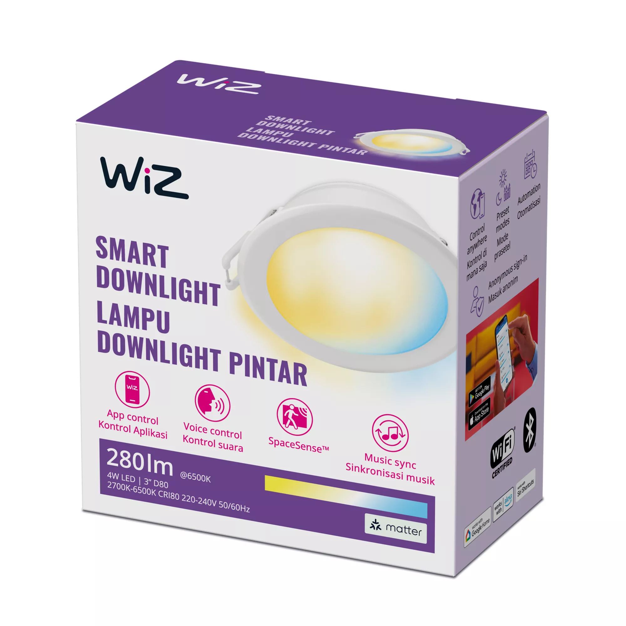 WiZ 8720169077867 smart lighting Smart lighting spot Wi-Fi/Bluetooth – image 2