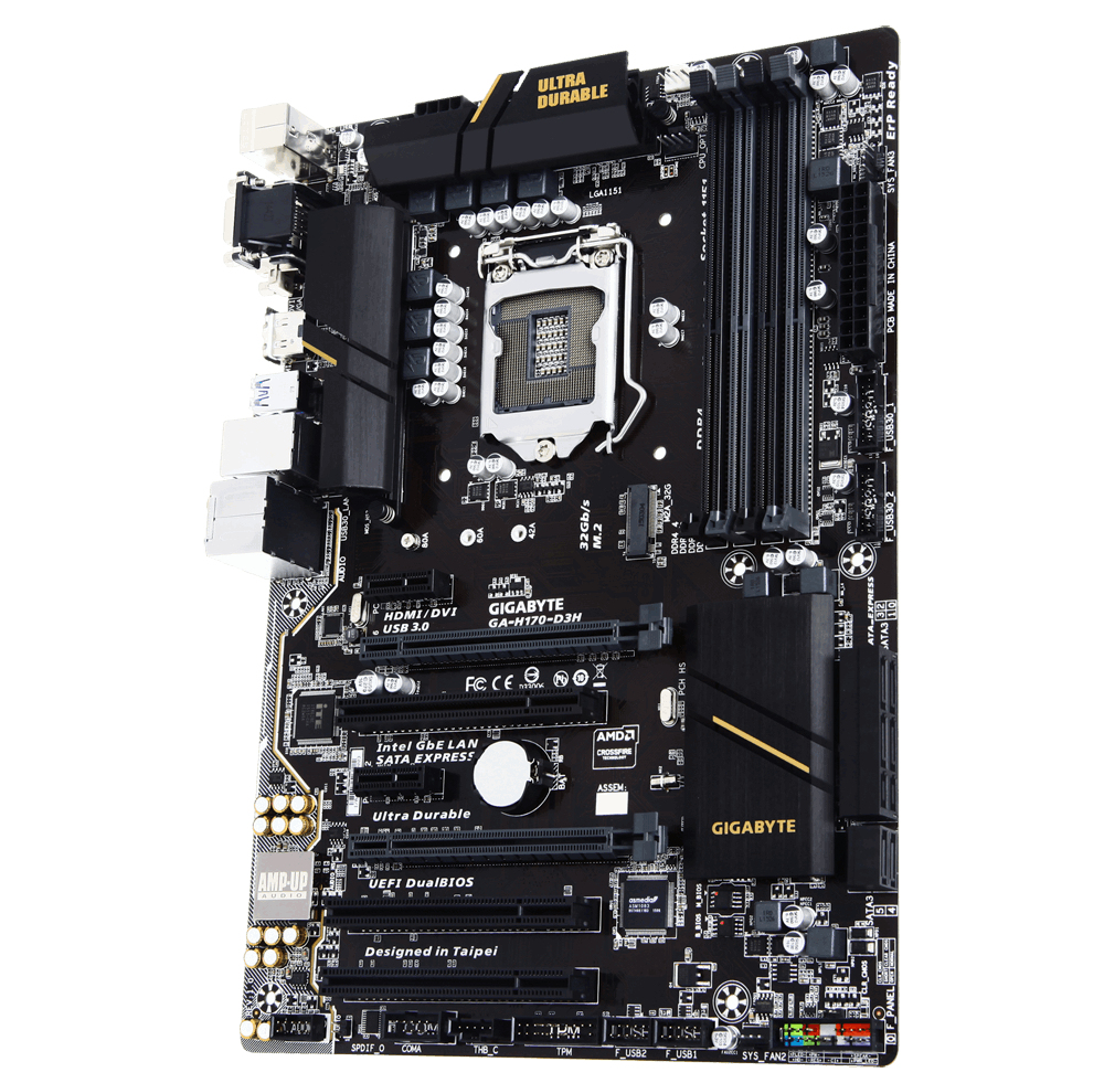 GIGABYTE GA-H170-D3H motherboard Intel® H170 LGA 1151 (Socket H4) ATX – image 1