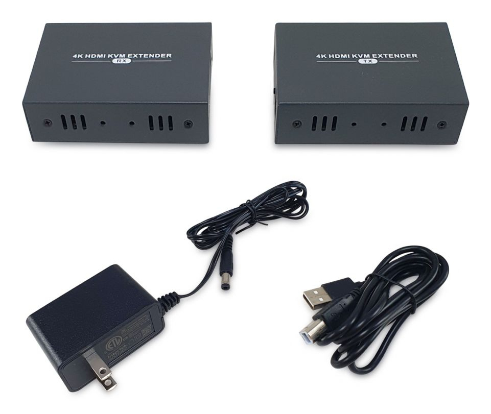 LevelOne HDMI Verlängerungskit Cat5/6  4K/60Hz  100m schwarz