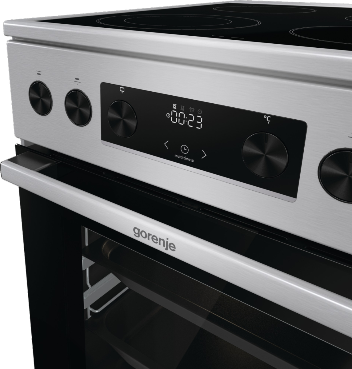 Gorenje GECS5C70XPA Freestanding cooker Electric Ceramic hob Stainless steel – image 9