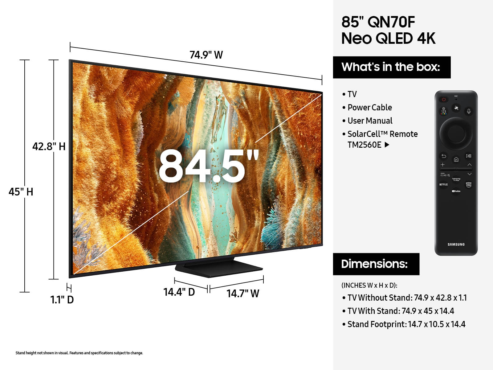 Samsung Series 7 QN85QN70FAFXZA TV 2.16 m (85") 4K Ultra HD Smart TV Wi-Fi Black – image 5