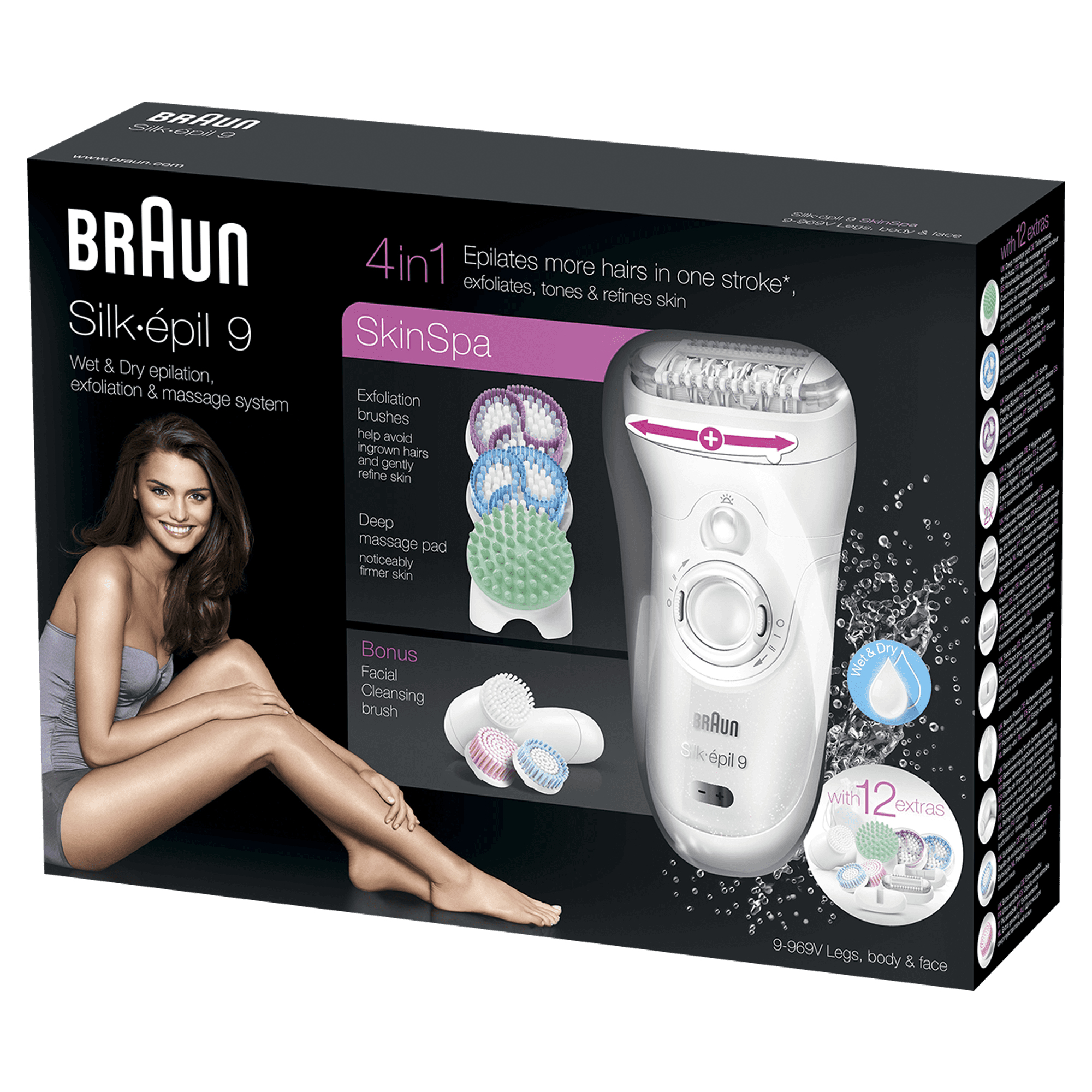 Braun Silk-épil 9 81632129 epilator 40 tweezers White, Silver – image 3