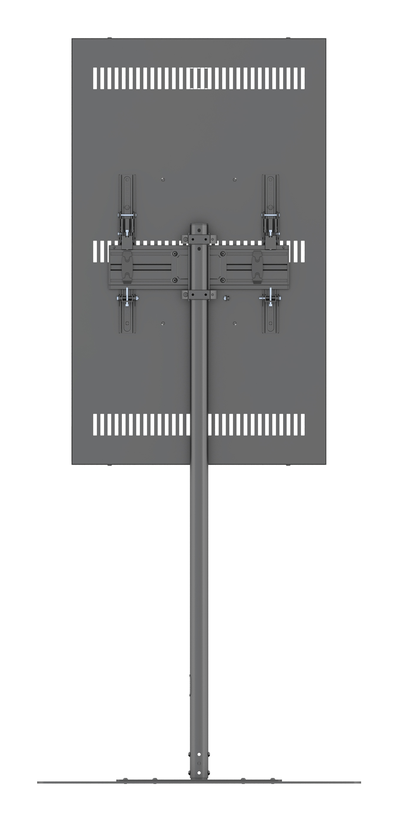 صورة حامل أرضي Multibrackets M Pro Series 49" بعمود واحد - فولاذ أسود