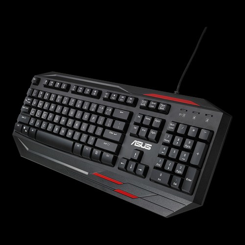 ASUS GK100 keyboard Gaming USB Black, Red