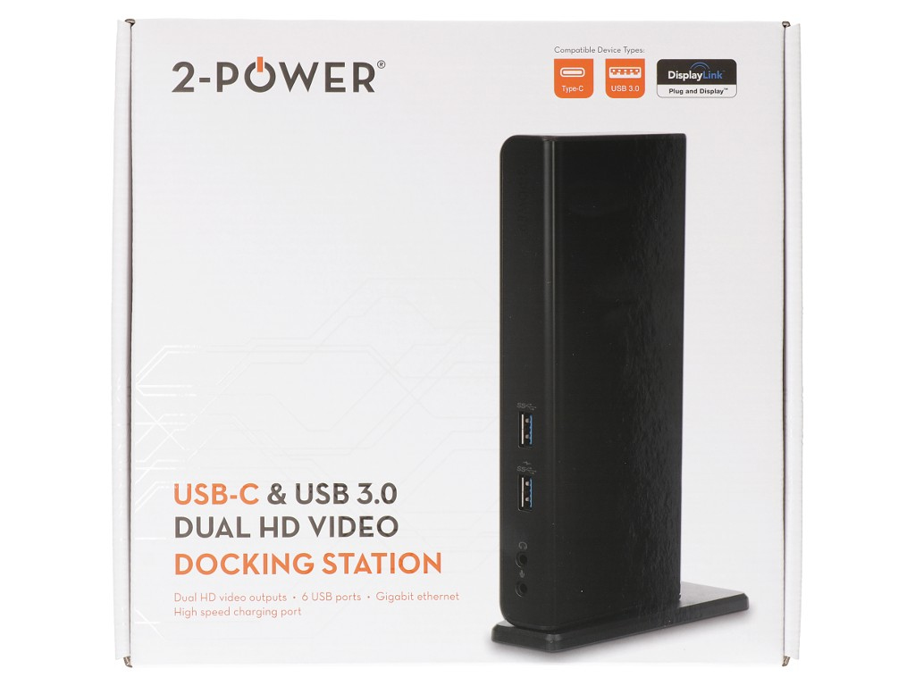 2-Power DOC0111A laptop dock/port replicator Wired USB 3.2 Gen 1 (3.1 Gen 1) Type-B Black – image 4