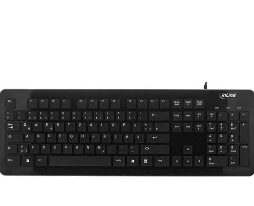 InLine 55369 keyboard Universal USB QWERTZ Black – image 2
