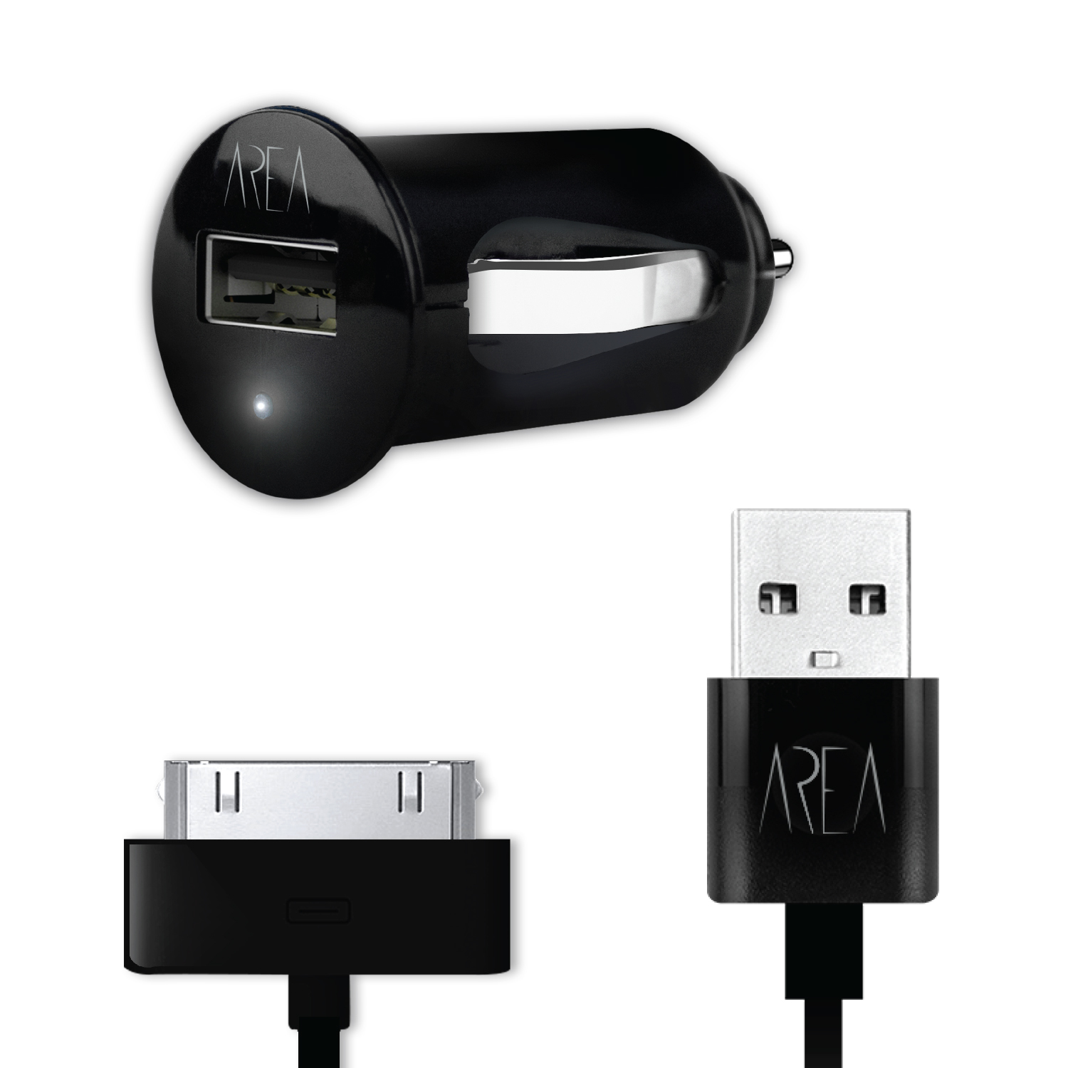 Area PLUGA2AAPPLE mobile device charger Universal Black Cigar lighter Auto
