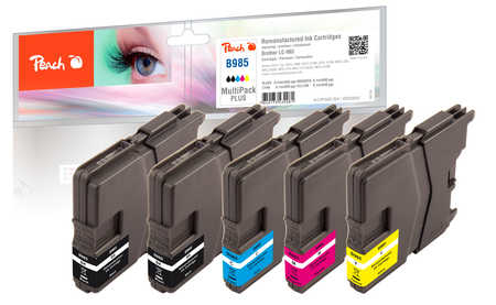 Peach PI500-204 ink cartridge 5 pc(s) Compatible Standard Yield Black, Cyan, Magenta, Yellow