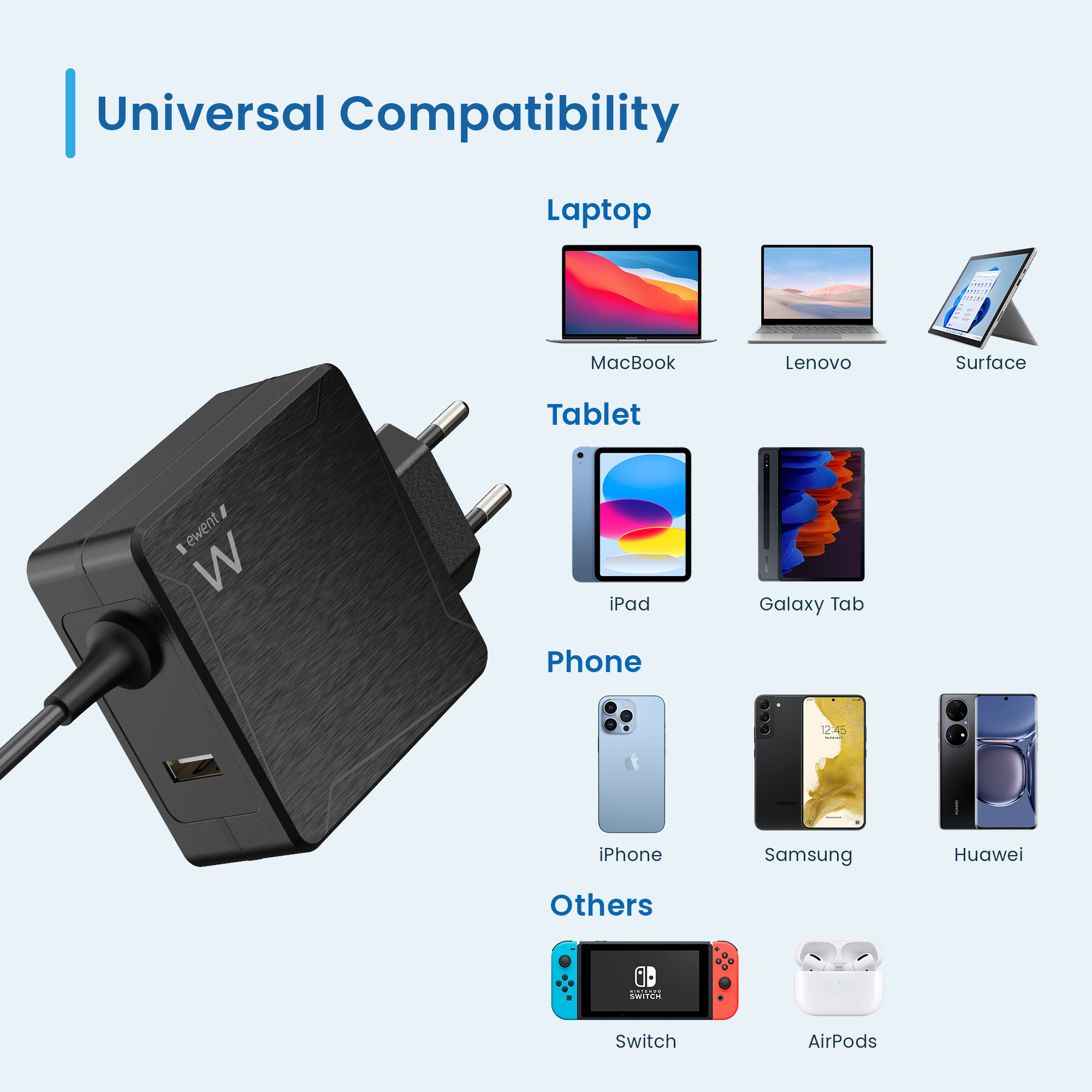 Ewent EW3978 mobile device charger Laptop Black AC Fast charging Indoor – image 5