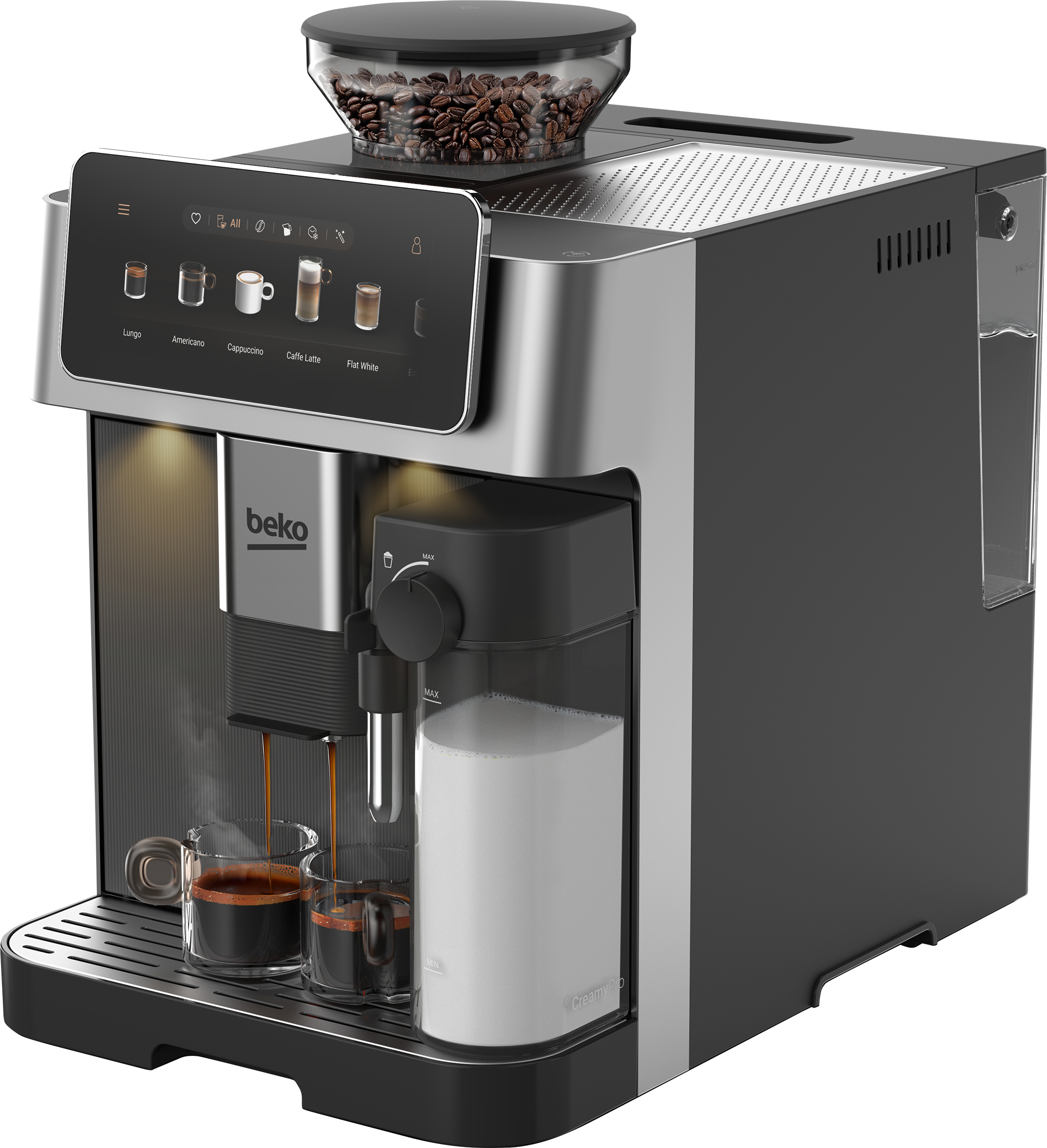 Beko CEG8564X CaffeExperto Bean To Cup Coffee Machine with Integrated Milk Jug – image 2