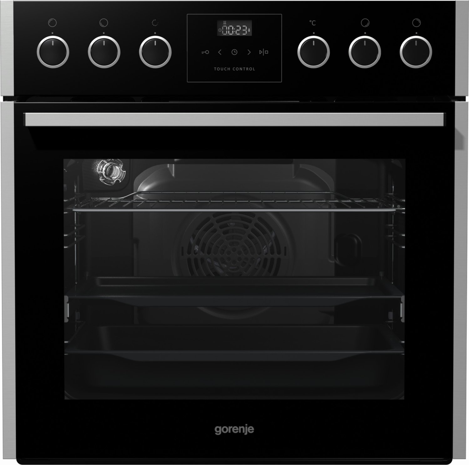 Gorenje BC637E21XG 67 L Black, Stainless steel