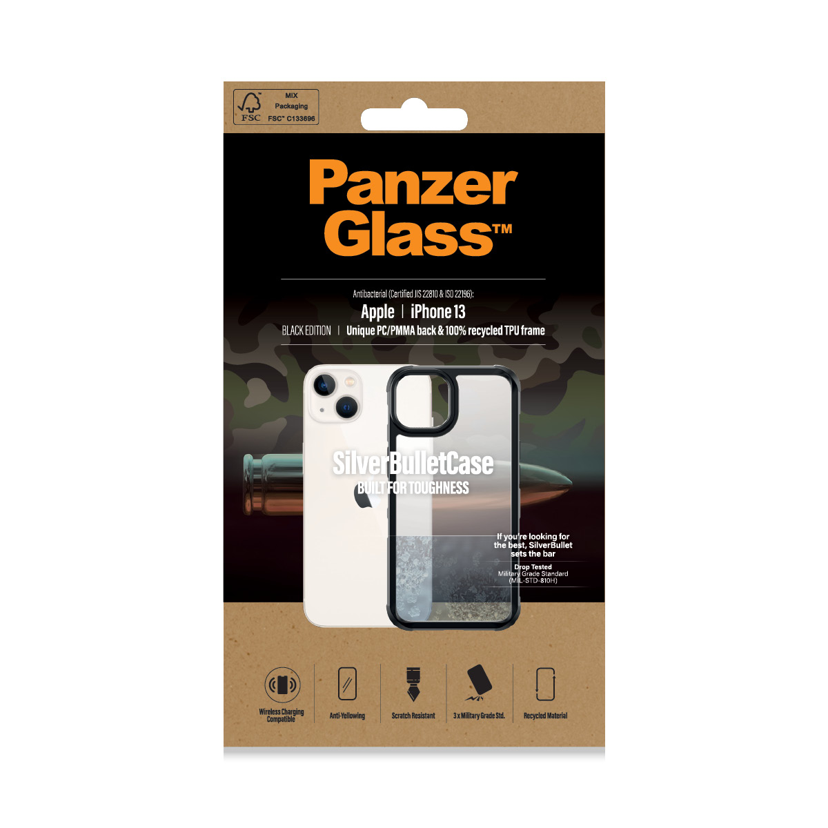 PanzerGlass ® SilverBullet ClearCase iPhone 13 | Black – image 2