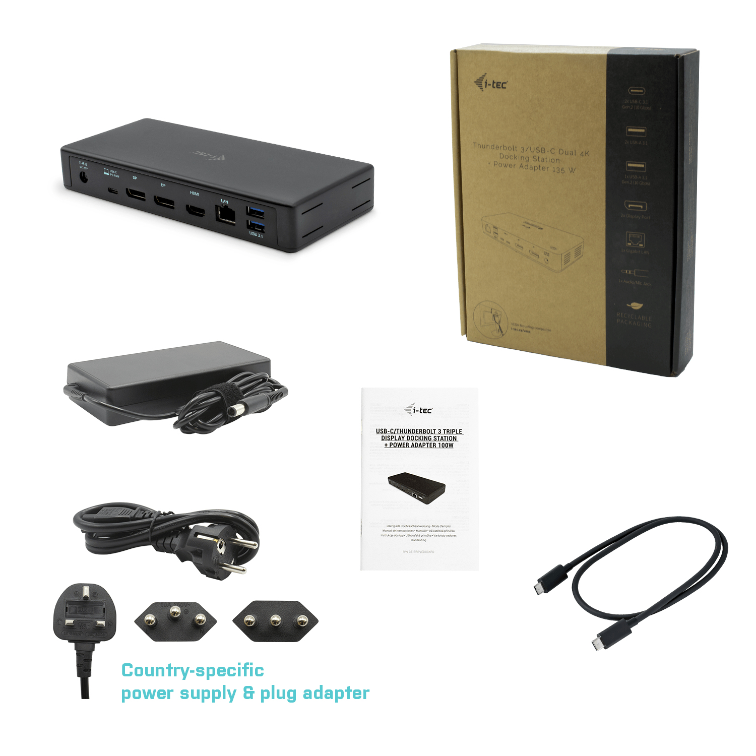 i-tec USB-C/Thunderbolt 3 Triple Display Docking Station + Power Delivery – image 8