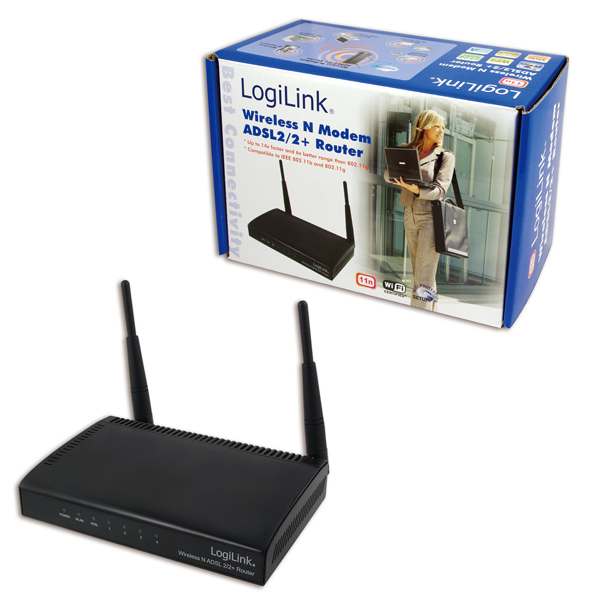 LogiLink WL0067 wireless router Fast Ethernet Black – image 1