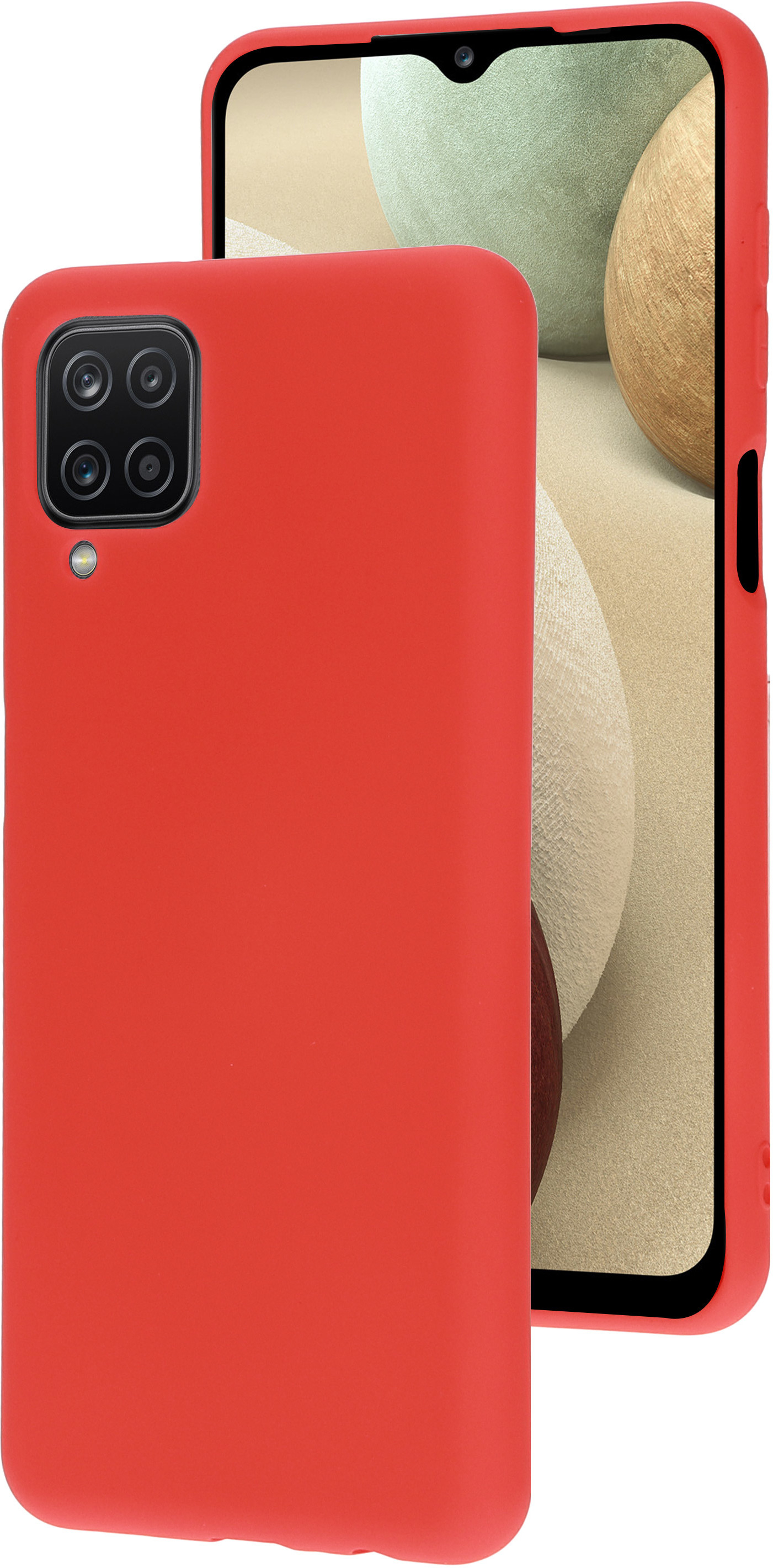 Mobiparts Silicone Cover Samsung Galaxy A12 (2021) Scarlet Red – image 1