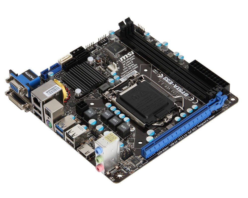 MSI B75IA-E33 motherboard Intel B75 LGA 1155 (Socket H2) mini ITX – image 4
