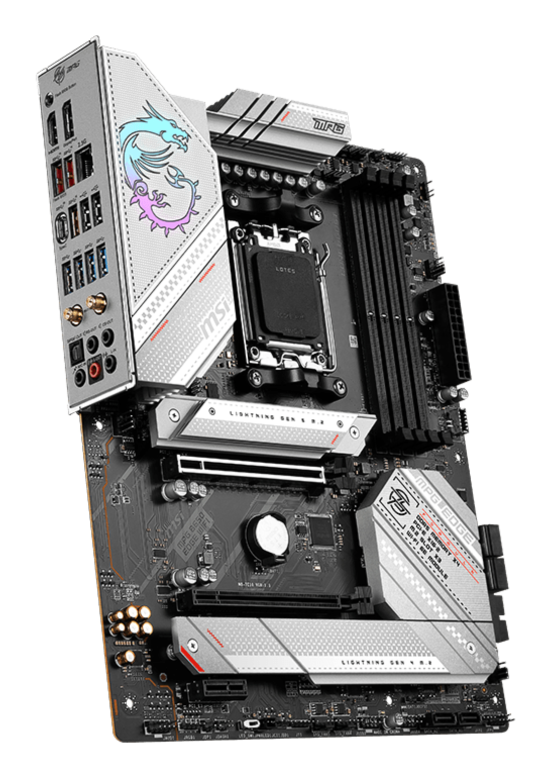 Tarjeta Madre MSI MPG B650 EDGE WIFI - Socket AM5 - 4x DDR5 - 4800/5000/7800+(OC)MHz - HDMI - DisplayPort - USB 2.0/3.2 - ATX - MPG B650 EDGE WIFI