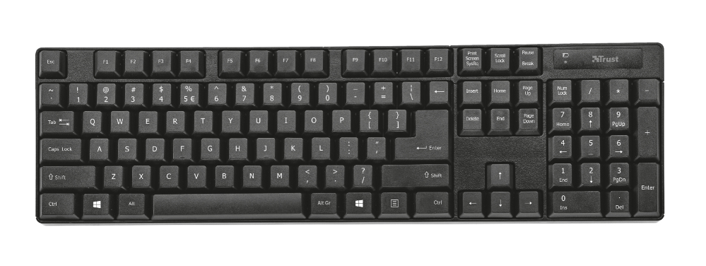 Trust Qoby keyboard Mouse included Office RF Wireless Black – image 7