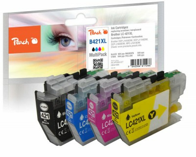 Peach Patrone Brother LC-421XL MultiPack kompatibel