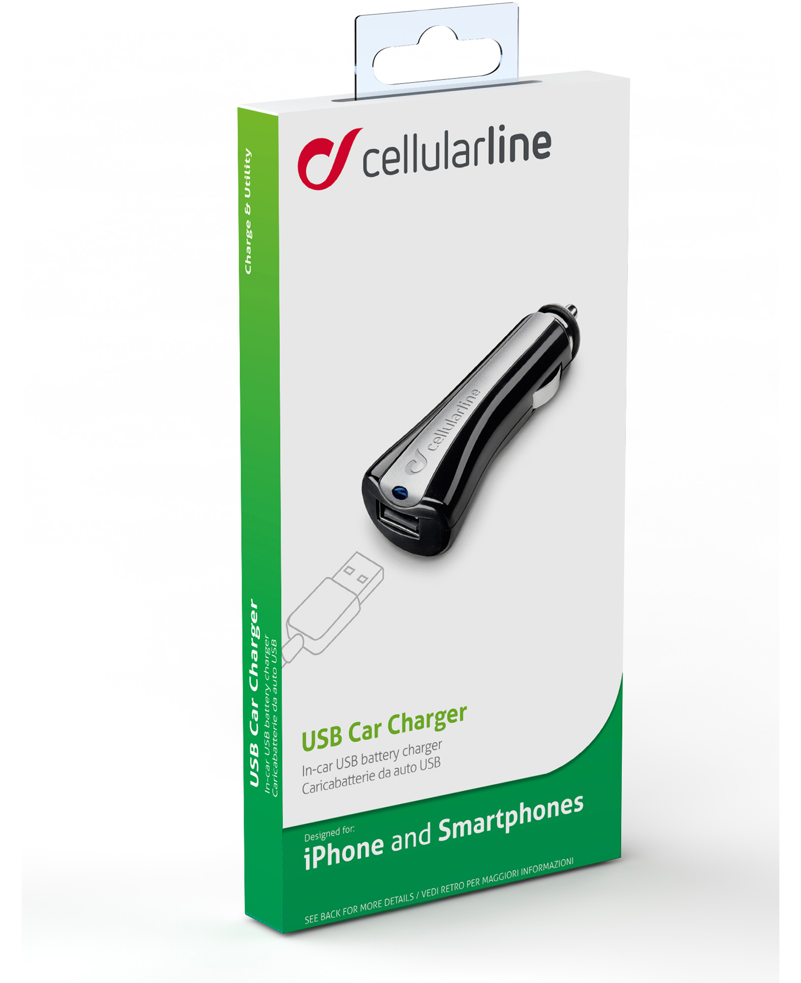 Cellularline CBRUSBCCBK mobile device charger Digital camcorder, Digital camera, GPS, Mobile phone, MP3, MP4, PDA, Portable gaming console, Tablet, Telephone Bl – image 2