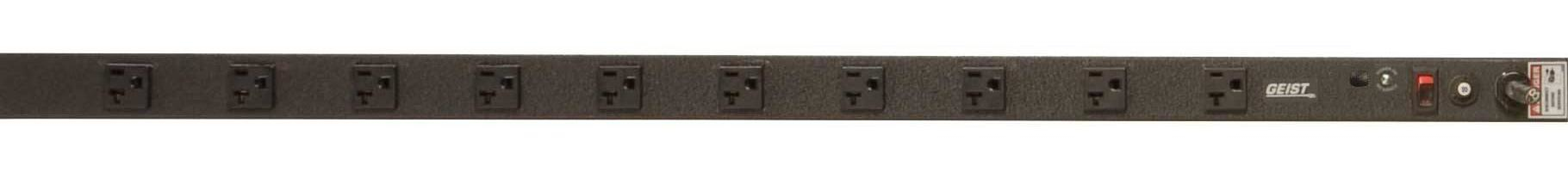 Vertiv Geist NSVA100-102S20 power distribution unit (PDU) 10 AC outlet(s) 0U Black