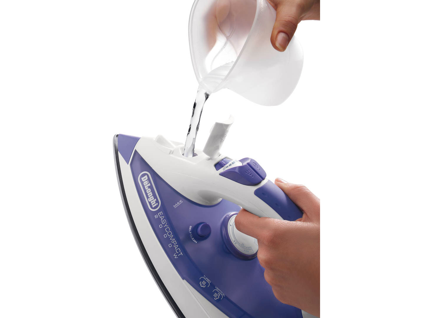 De’Longhi FXK20 Dry & Steam iron Stainless Steel soleplate – image 2