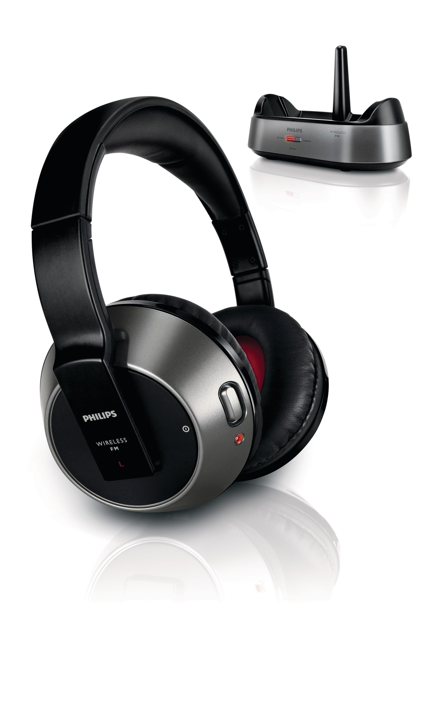 Philips SHC8535 Headphones Wireless Black, Silver