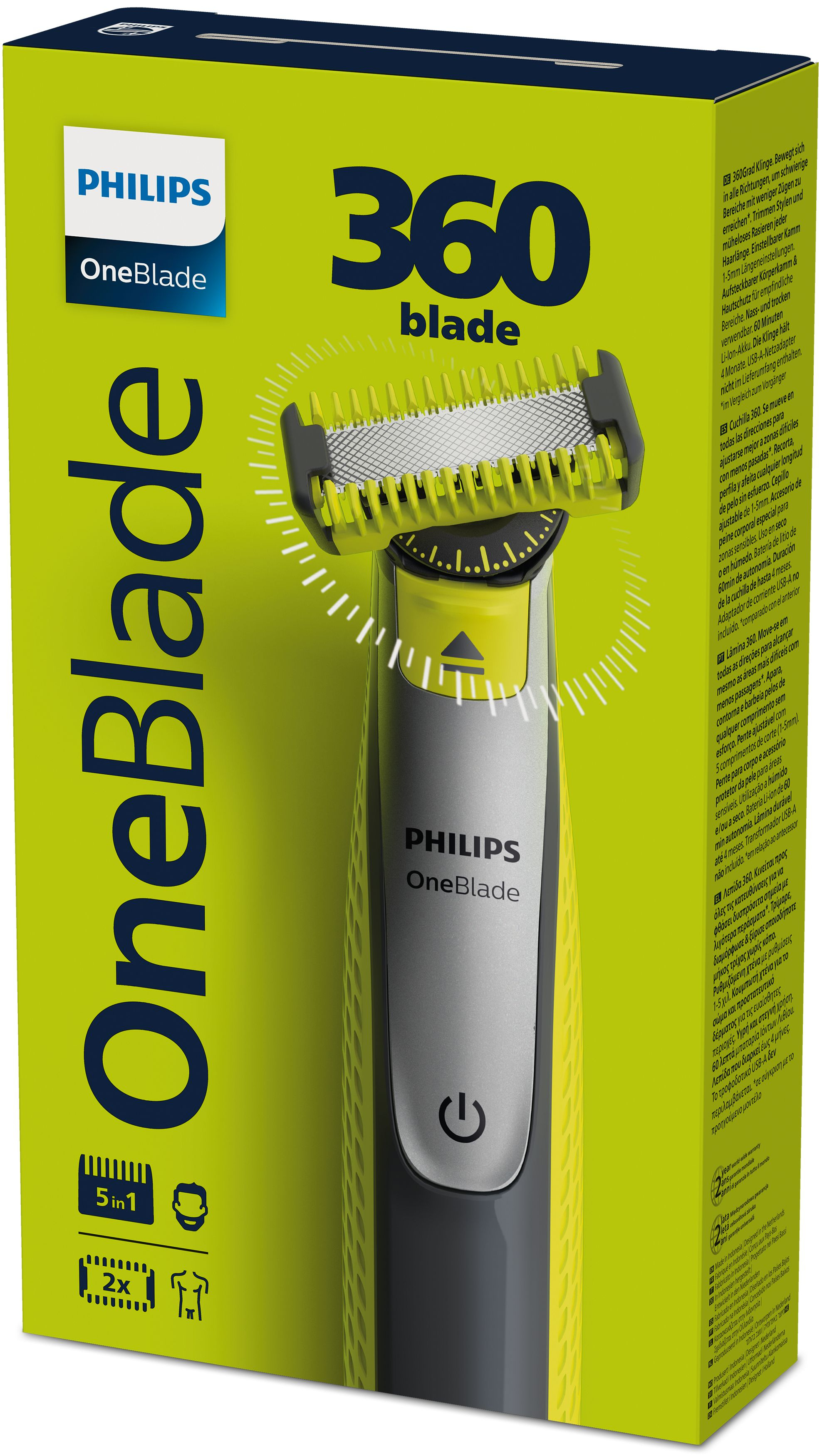 Philips OneBlade 360 QP2834/20 Flexible 5-in-1 shaver and trimmer for face and body – image 4