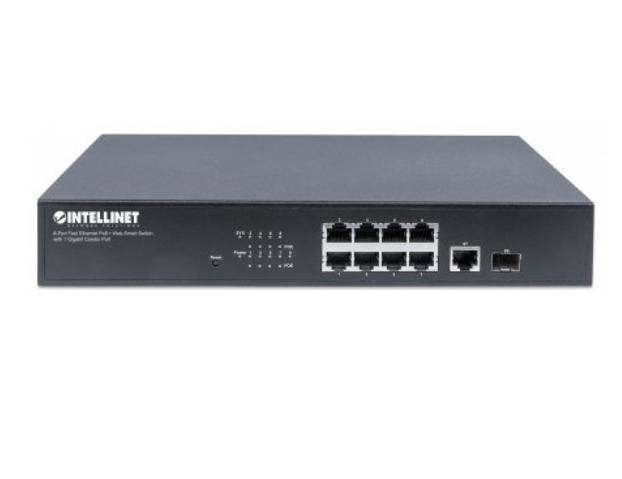 Intellinet 561358 network switch Managed Fast Ethernet (10/100) Power over Ethernet (PoE) 1U Black – image 3