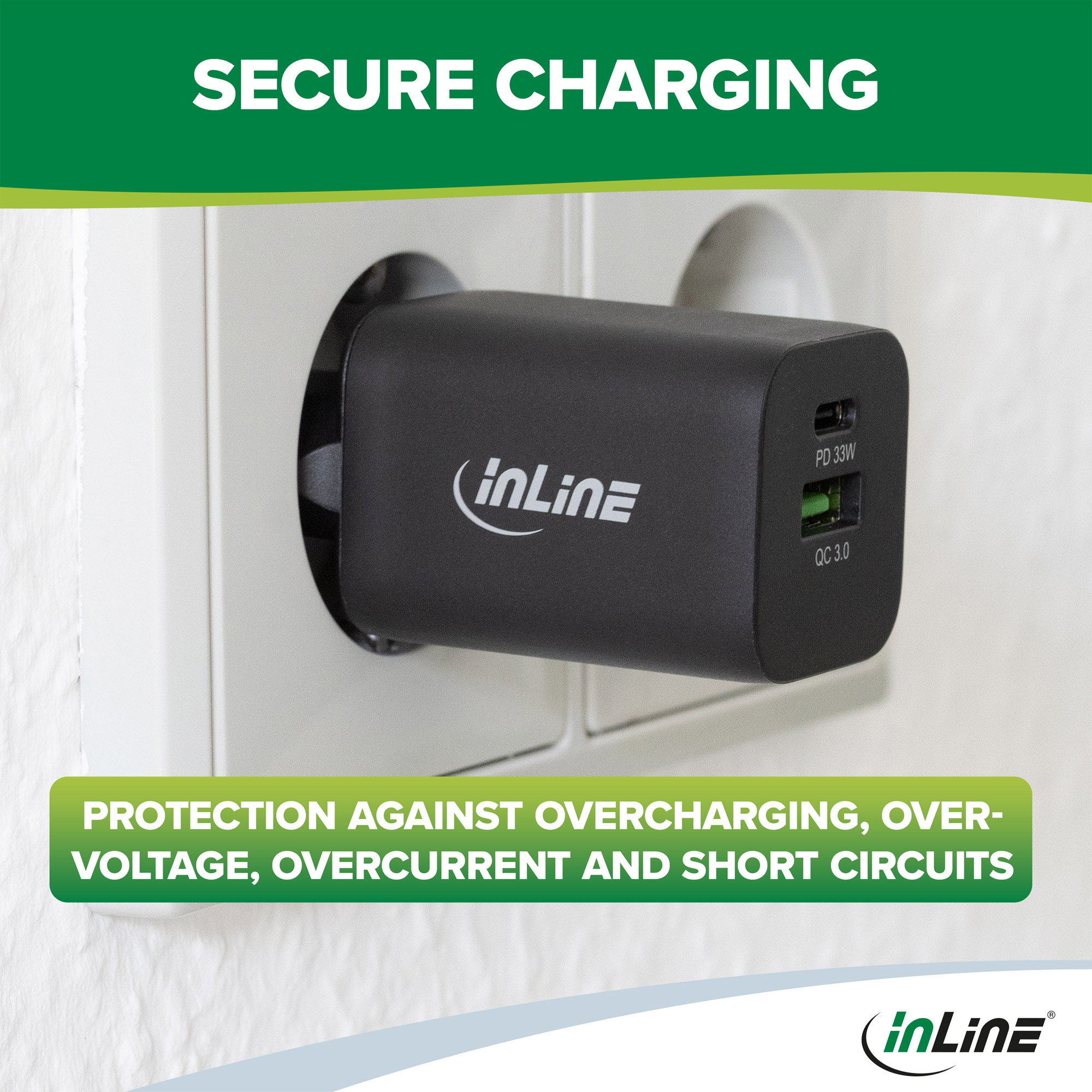 InLine USB power supply, charger, USB-A + USB Type-C – image 9