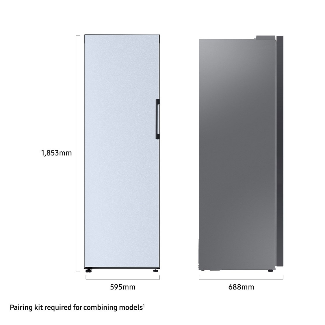 Samsung Bespoke RZ32A74A5CS/EU Tall One Door Freezer with SpaceMax™ Technology - Cotta Skyblue – image 3