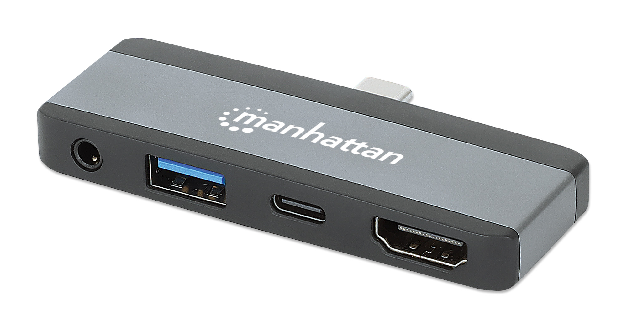 Manhattan 190404 replicatore di porte e docking station per laptop Cablato USB 3.2 Gen 2 (3.1 Gen 2) Type-C Grigio