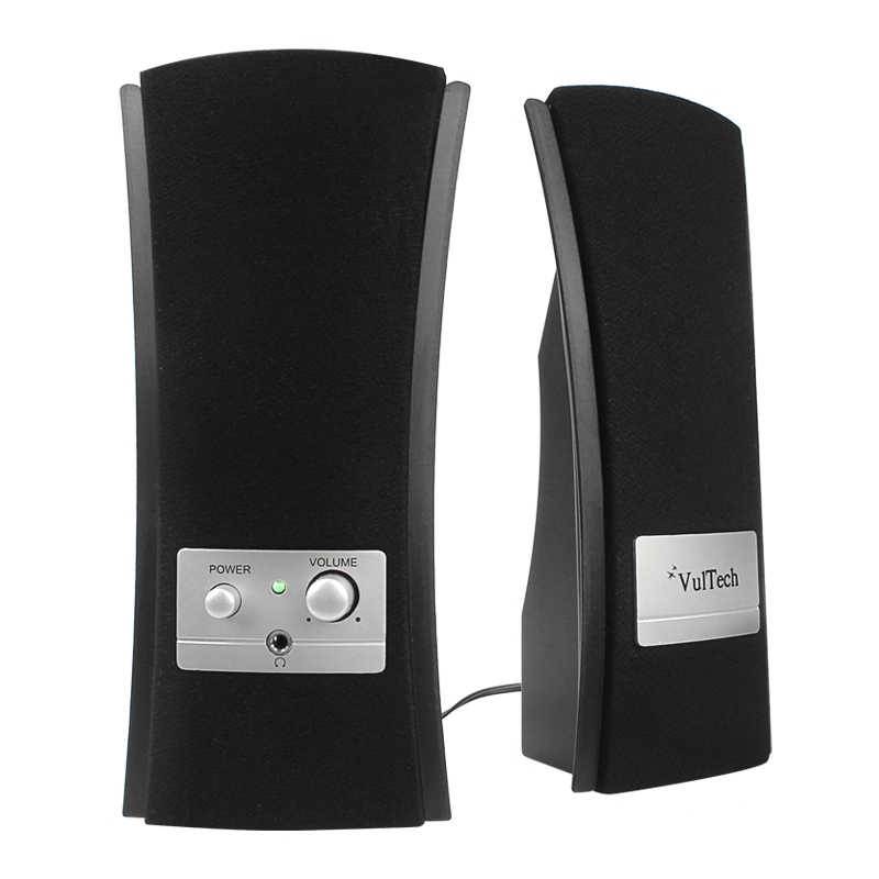 Vultech SP-312 loudspeaker Black, Silver Wired