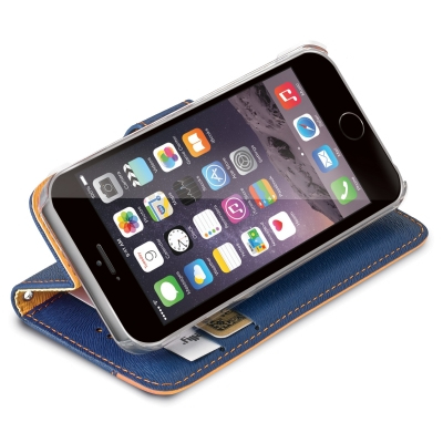 Celly ONDAIPH6BL mobile phone case Folio Blue, Yellow – image 3